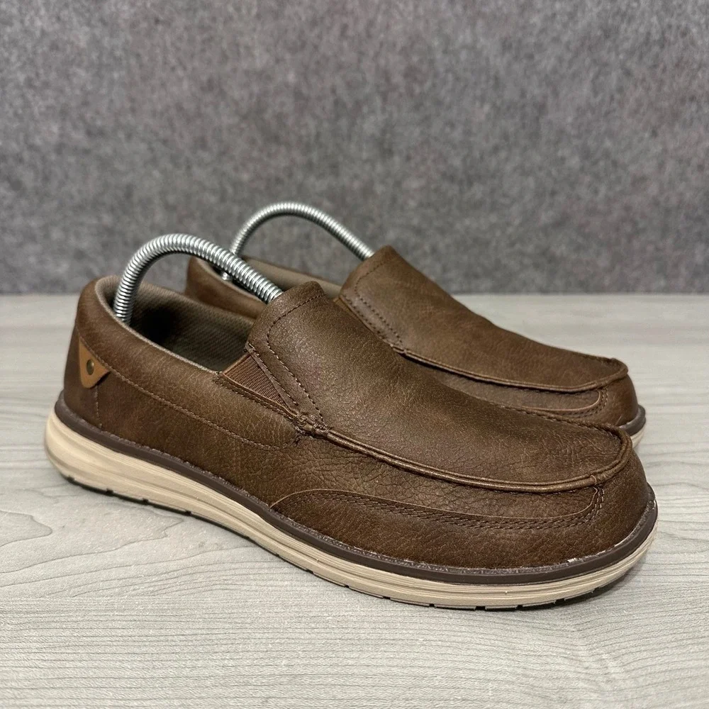 Sonoma Goods For Life Morris Men 8.5 Brown Slip On Boat Shoes Ortholite‎ Eco